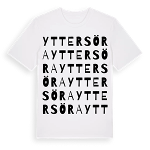 Yttersöra ordlek t-shirt – ekologisk bomull t-shirt från Pinshirt