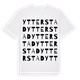 White t-shirt med Ytterstad ordlek t-shirt