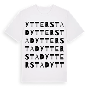 Ytterstad ordlek t-shirt – ekologisk bomull t-shirt från Pinshirt