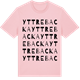 Pink Cotton t-shirt med Yttre Backa ordlek t-shirt