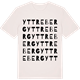 Vintage White t-shirt med Yttre Berg ordlek t-shirt