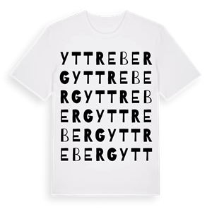 Yttre Berg ordlek t-shirt – ekologisk bomull t-shirt från Pinshirt