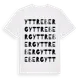 White t-shirt med Yttre Berg ordlek t-shirt