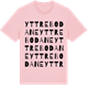 Pink Cotton t-shirt med Yttre Bodane ordlek t-shirt