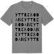 Mid Heather Gray t-shirt med Yttre Bodane ordlek t-shirt