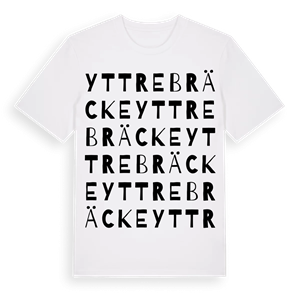 Yttre Bräcke ordlek t-shirt – ekologisk bomull t-shirt från Pinshirt