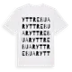 White t-shirt med Yttre Buar ordlek t-shirt