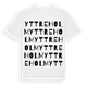 White t-shirt med Yttre Holm ordlek t-shirt
