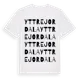 White t-shirt med Yttre Jordala ordlek t-shirt