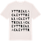 Vintage White t-shirt med Yttre Klacke ordlek t-shirt