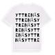 White t-shirt med Yttre Näs ordlek t-shirt