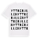 White t-shirt med Yttre Rullen ordlek t-shirt