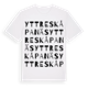 White t-shirt med Yttre Skåpanäs ordlek t-shirt