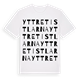 White t-shirt med Yttre Tistlarna ordlek t-shirt