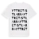 White t-shirt med Yttre Tistlarna ordlek t-shirt