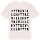 Vintage White t-shirt med Yttre Vallen ordlek t-shirt