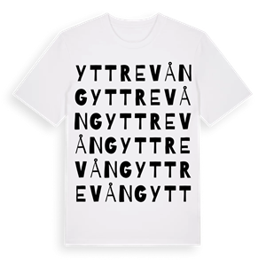 Yttre Vång ordlek t-shirt – ekologisk bomull t-shirt från Pinshirt
