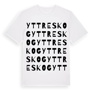 Yttreskog ordlek t-shirt – ekologisk bomull t-shirt från Pinshirt