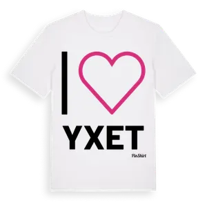 Jag älskar Yxet t-shirt stort tryck – ekologisk bomull t-shirt från Pinshirt