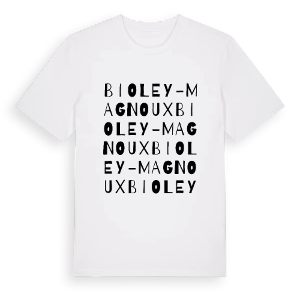 Bioley-Magnoux ordlek t-shirt – ekologisk bomull t-shirt från Pinshirt