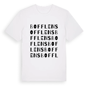Bofflens ordlek t-shirt – ekologisk bomull t-shirt från Pinshirt