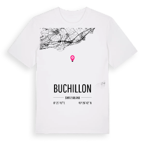Buchillon karta t-shirt – ekologisk bomull t-shirt från Pinshirt