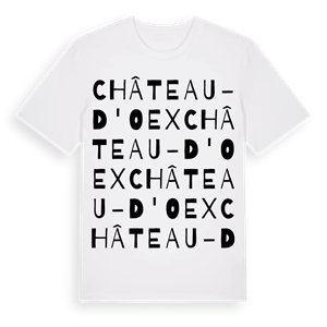 Château-d'Oex ordlek t-shirt – ekologisk bomull t-shirt från Pinshirt
