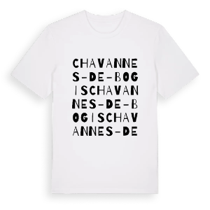 Chavannes-de-Bogis ordlek t-shirt – ekologisk bomull t-shirt från Pinshirt