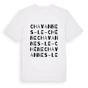 Chavannes-le-Chêne ordlek t-shirt – ekologisk bomull t-shirt från Pinshirt