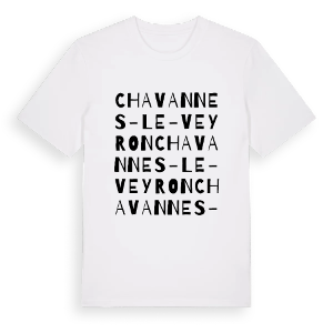 Chavannes-le-Veyron ordlek t-shirt – ekologisk bomull t-shirt från Pinshirt