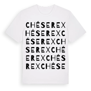 Chéserex ordlek t-shirt – ekologisk bomull t-shirt från Pinshirt