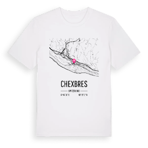 Chexbres karta t-shirt – ekologisk bomull t-shirt från Pinshirt
