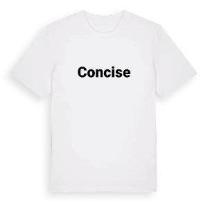 Concise fetstil t-shirt – ekologisk bomull t-shirt från Pinshirt