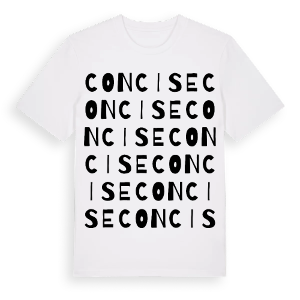 Concise ordlek t-shirt – ekologisk bomull t-shirt från Pinshirt