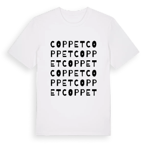 Coppet ordlek t-shirt – ekologisk bomull t-shirt från Pinshirt