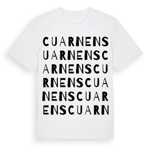 Cuarnens ordlek t-shirt – ekologisk bomull t-shirt från Pinshirt