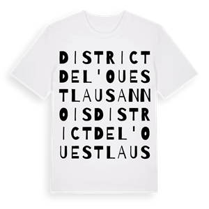 District de l'Ouest lausannois ordlek t-shirt – ekologisk bomull t-shirt från Pinshirt