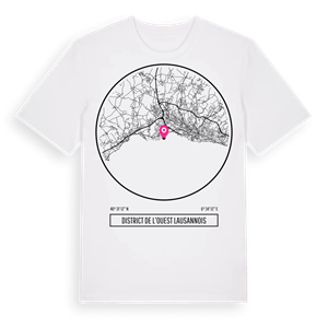 District de l'Ouest lausannois t-shirt – ekologisk bomull t-shirt från Pinshirt