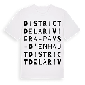 District de la Riviera-Pays-d'Enhaut ordlek t-shirt – ekologisk bomull t-shirt från Pinshirt