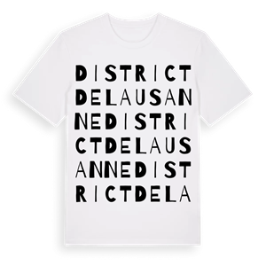 District de Lausanne ordlek t-shirt – ekologisk bomull t-shirt från Pinshirt