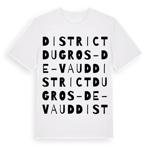 District du Gros-de-Vaud ordlek t-shirt – ekologisk bomull t-shirt från Pinshirt