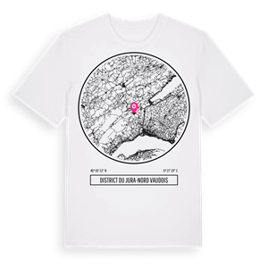 District du Jura-Nord vaudois t-shirt – ekologisk bomull t-shirt från Pinshirt