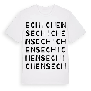 Echichens ordlek t-shirt – ekologisk bomull t-shirt från Pinshirt