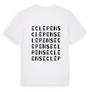 Eclépens ordlek t-shirt – ekologisk bomull t-shirt från Pinshirt