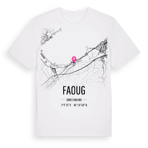 Faoug karta t-shirt – ekologisk bomull t-shirt från Pinshirt