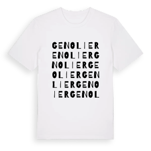 Genolier ordlek t-shirt – ekologisk bomull t-shirt från Pinshirt
