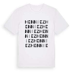 Henniez ordlek t-shirt – ekologisk bomull t-shirt från Pinshirt