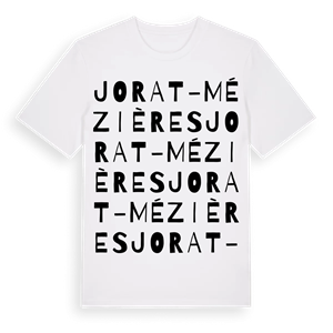 Jorat-Mézières ordlek t-shirt – ekologisk bomull t-shirt från Pinshirt
