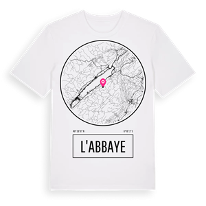 L'Abbaye t-shirt – ekologisk bomull t-shirt från Pinshirt