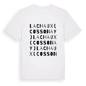 La Chaux (Cossonay) ordlek t-shirt – ekologisk bomull t-shirt från Pinshirt